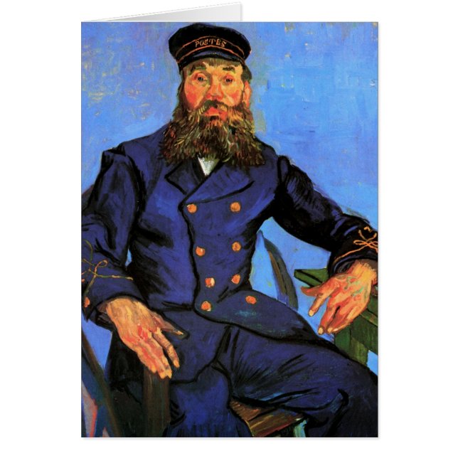 Van Gogh, Porträtt av postmannen Joseph Roulin Hälsningskort (Framsidan)