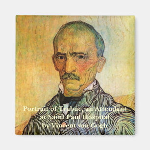 Van Gogh Porträtt av Trabuc, Vintage Impressionism Magnet