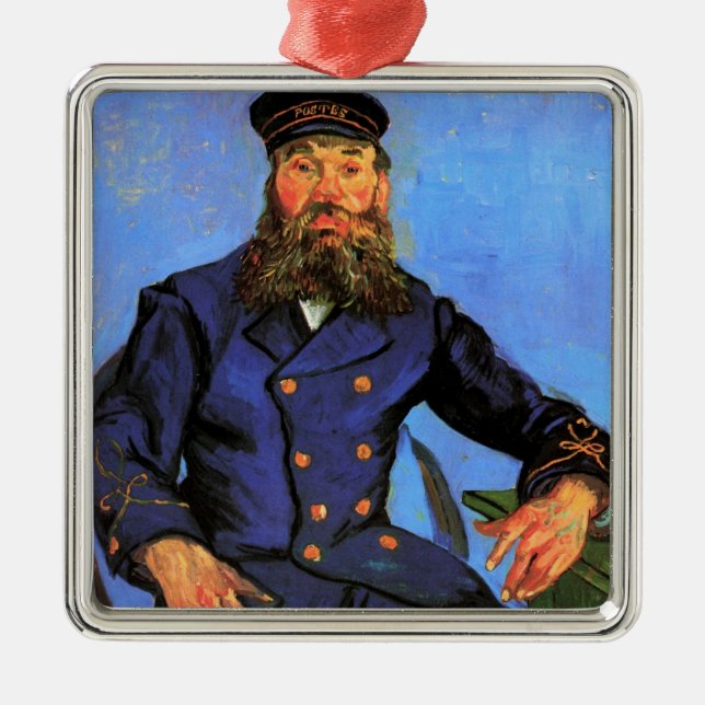 Van Gogh, Porträtt från Postman Joseph Roulin Julgransprydnad Metall (Framsidan)
