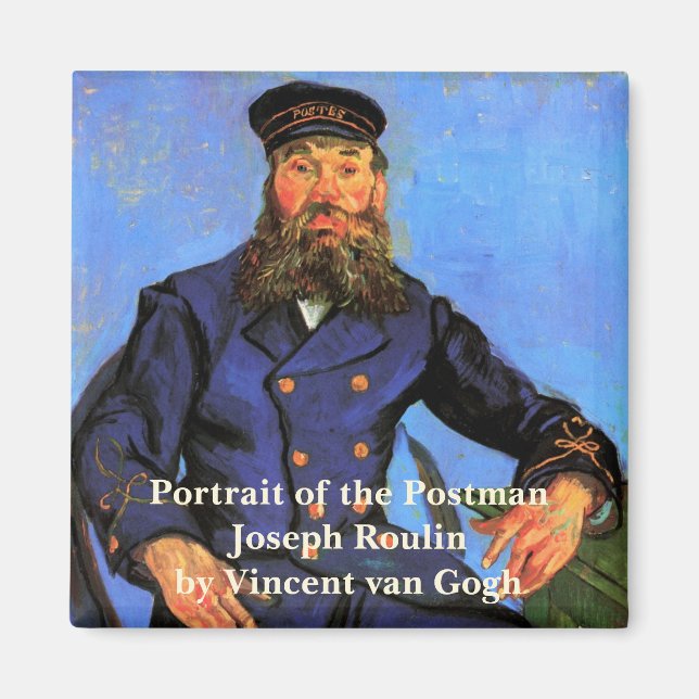 Van Gogh, Porträtt från Postman Joseph Roulin Magnet (Framsidan)