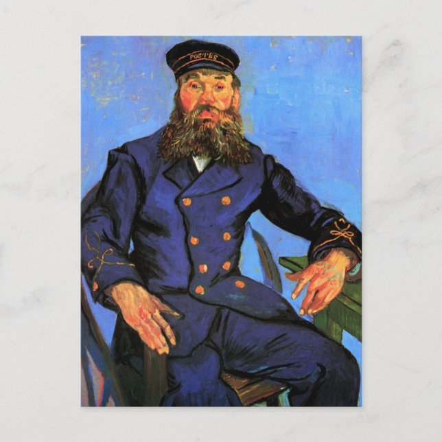 Van Gogh, Porträtt från Postman Joseph Roulin Vykort (Framsida)
