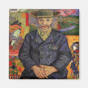 Van Gogh, Porträtt i Père Tanguy, Vintage Art Magnet