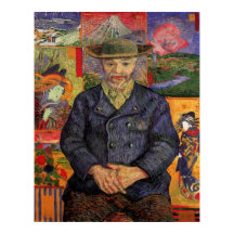 Van Gogh, Porträtt i Père Tanguy, Vintage Art
