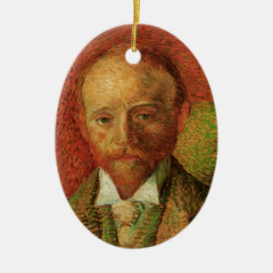 Van Gogh Porträtt, konsthandlare Alexander Reid Julgransprydnad Keramik