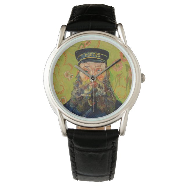 Van Gogh Postman. Porträtt-konst Armbandsur (Framsida)
