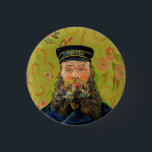 Van Gogh Postman. Porträtt-konst Knapp<br><div class="desc">Van Gogh "The Postman (Joseph Roulin)"-knappen. Impressionistisk konst.</div>