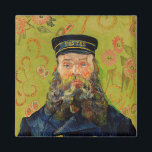 Van Gogh Postman. Porträtt-konst Magnet<br><div class="desc">Van Gogh "Postman (Joseph Roulin)"-magnet. Impressionism porträtt art.</div>