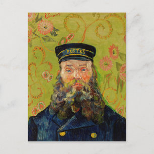 Van Gogh Postman Porträtt målning Old Antique Art Vykort