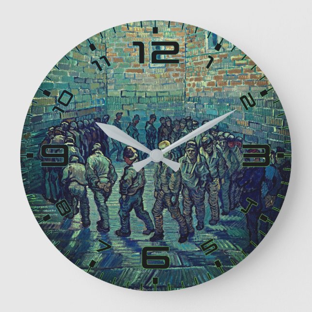 Van Gogh Prisoners' Round Art Clock Stor Klocka (Framsida)