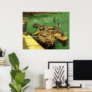 Van Gogh Quay med Manar avlastningsbrunnar Poster