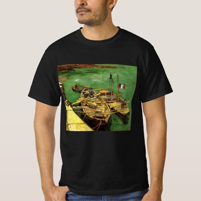 Van Gogh Quay med Manar avlastningsbrunnar T Shirt (Framsida)