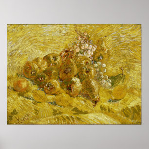 Van Gogh - Quinces, citroner, päron och druvor Poster
