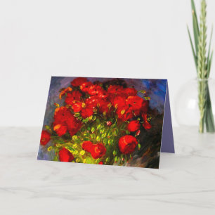 Van Gogh Red Poppies Inbjudan