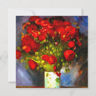 Van Gogh Red Poppies Inbjudningar
