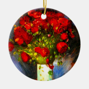 Van Gogh Red Poppies Julgransprydnad Keramik