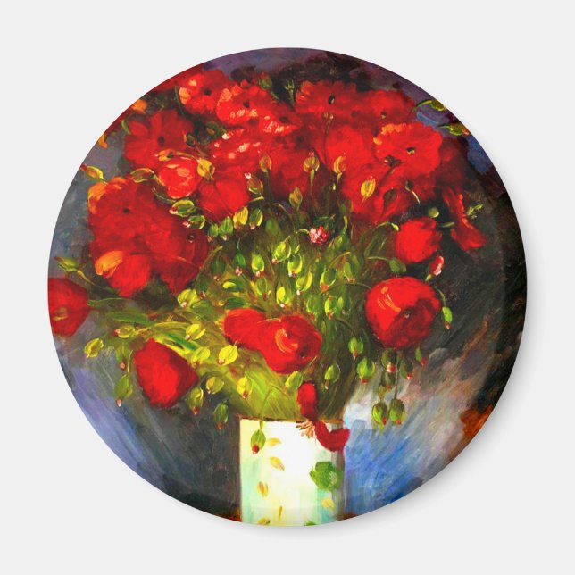 Van Gogh Red Poppies Magnet (Framsidan)