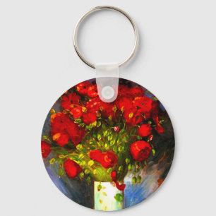 Van Gogh Red Poppies Nyckelring