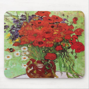Van Gogh Red Poppies och Daisys Mouse Pad Musmatta