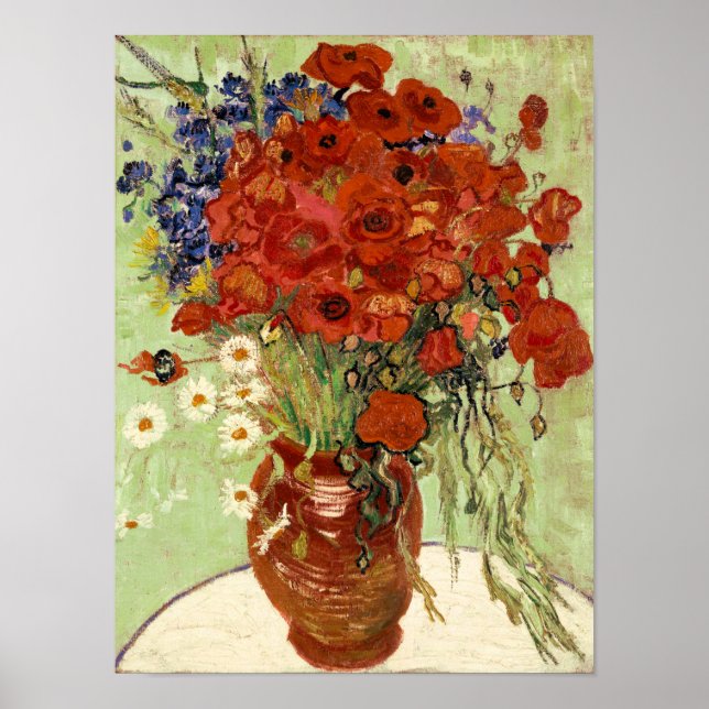 Van Gogh Red Poppies still Life Poster (Framsidan)
