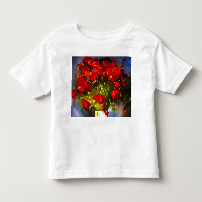 Van Gogh Red Poppies T Shirt (Framsida)
