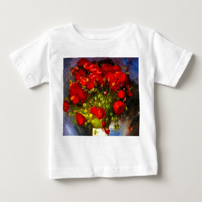Van Gogh Red Poppies T Shirt (Framsida)