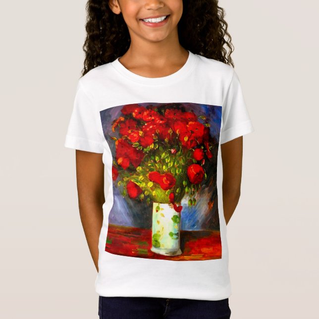 Van Gogh Red Poppies T Shirt (Framsida)