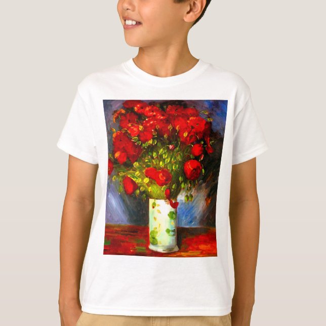 Van Gogh Red Poppies T Shirt (Framsida)