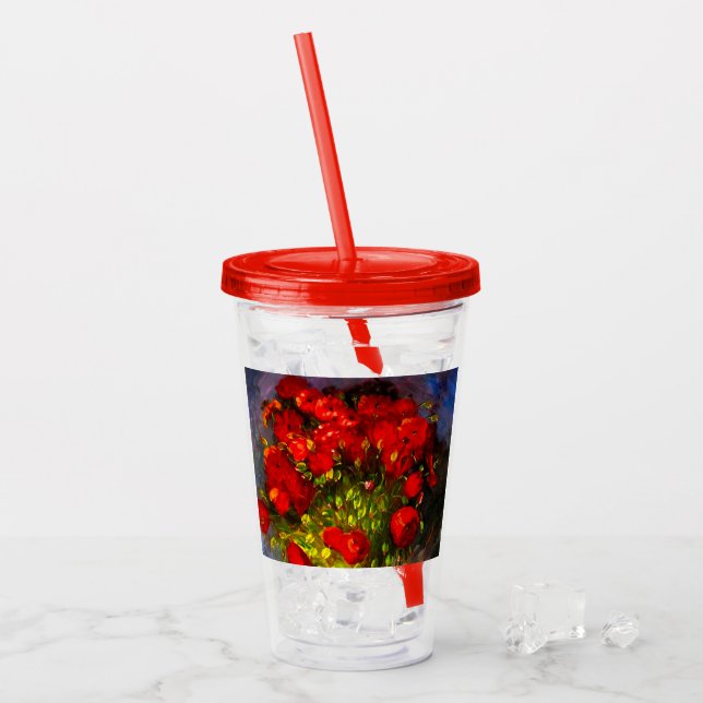 Van Gogh Red Poppies Take Away Mugg (Framsida Ice)