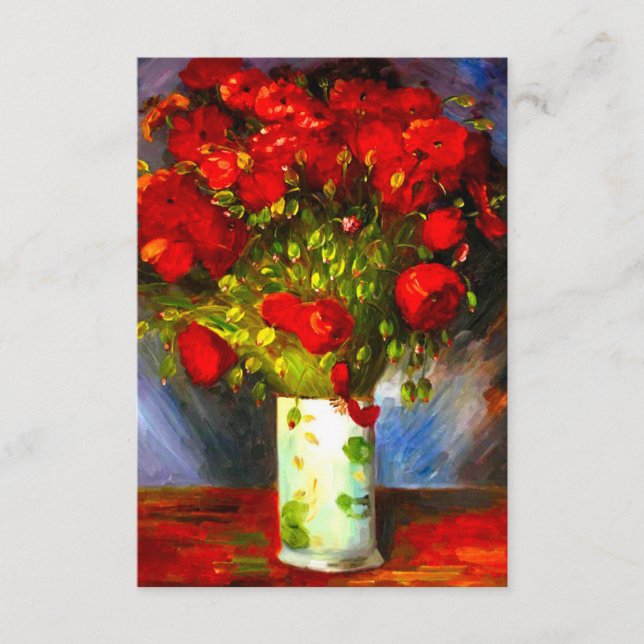 Van Gogh Red Poppies Tilläggskort (Framsida)