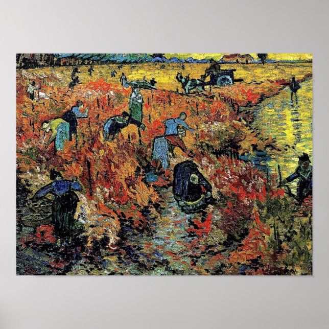 Van Gogh - Red Vineyard Poster (Framsidan)