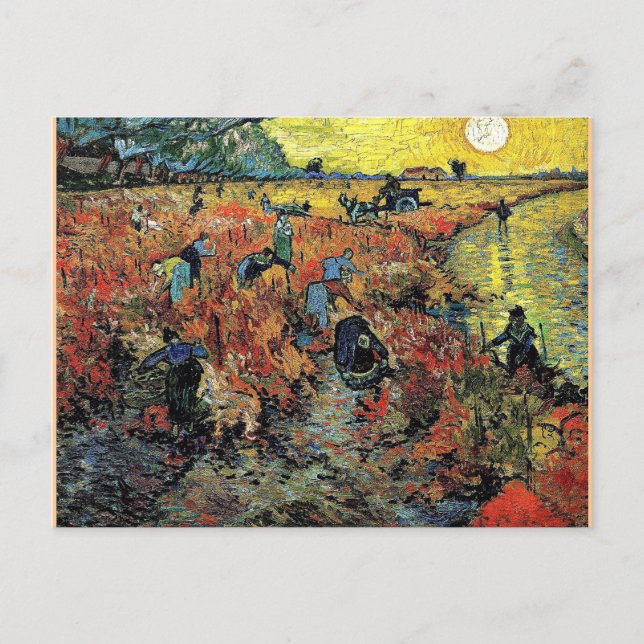 Van Gogh - Red Vineyard Vykort (Framsida)