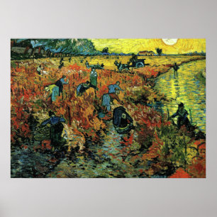 Van Gogh - Red Vineyards i Arles Poster