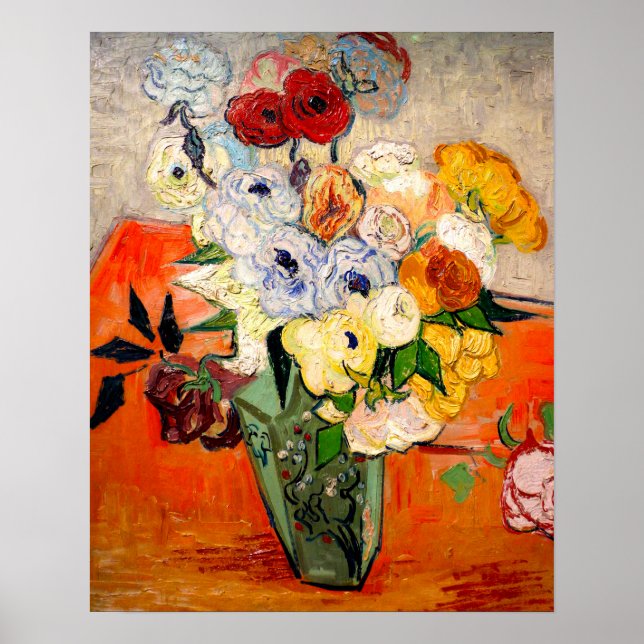 Van Gogh Ro och Anemones Poster (Framsidan)