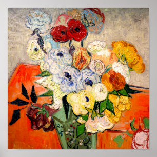 Van Gogh Ro och Anemones Poster