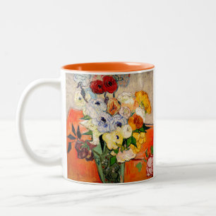 Van Gogh Ro och Anemones Två-Tonad Mugg