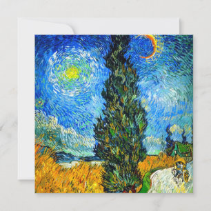 Van Gogh Road med Cypress och Star Inbjudningar
