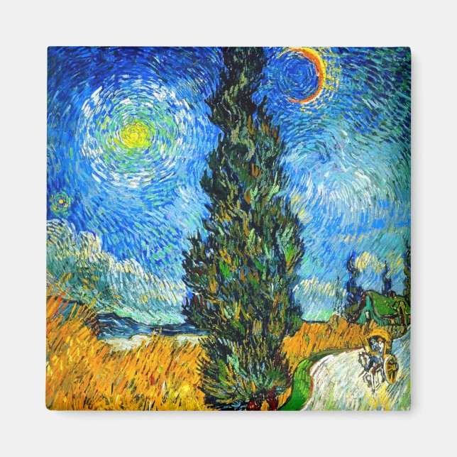 Van Gogh Road med Cypress och Star Magnet (Framsidan)