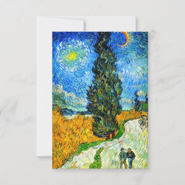 Van Gogh Road med Cypress och Star OSA Kort (Framsida)
