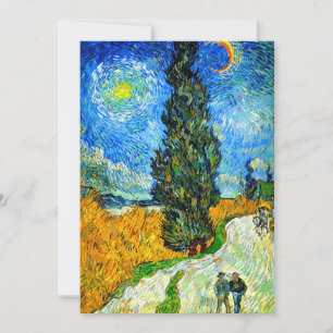 Van Gogh Road med Cypress och Star Spara Datumet