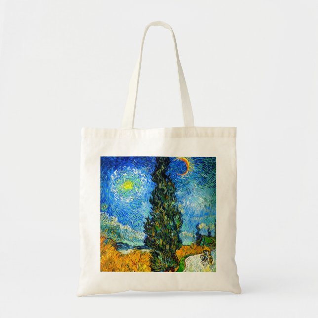 Van Gogh Road med Cypress och Star Tygkasse (Framsidan)
