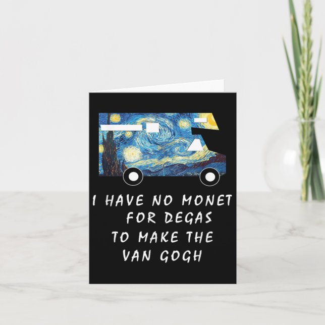 Van Gogh Road Resa T Shirt Funny Caravan Camping T Kort (Framsida)