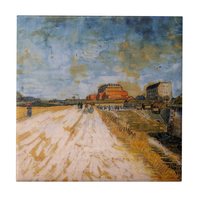 Van Gogh Road som går utanför Paris Ramparts Kakelplatta (Framsidan)