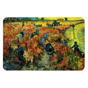 Van Gogh röda vingårdar på den Arles magneten Magnet