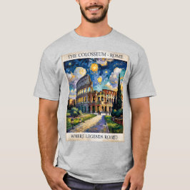 Van Gogh Rom Colosseum Oljemålning Retro Vintage T Shirt