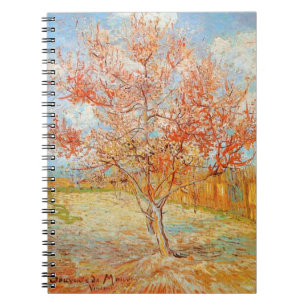 Van Gogh rosa persikaträd i blommaranteckningsbok Anteckningsbok