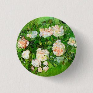 Van Gogh Rosa ros Button Knapp