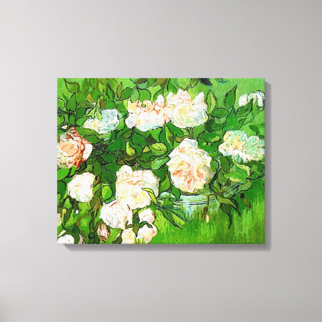 Van Gogh Rosa ros Kanvastryck (Framsida)