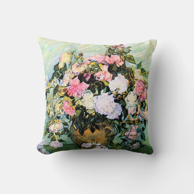 Van Gogh rosa ros kudder Kudde (Framsida)