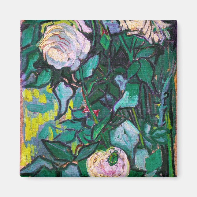 Van Gogh Rosa ros Magnet (Framsidan)