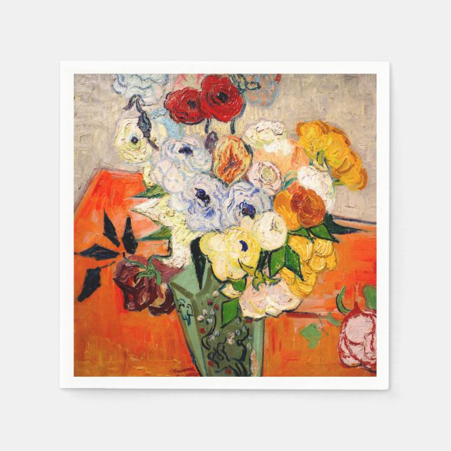 Van Gogh Roses and Anemones Pappersservett (Framsidan)